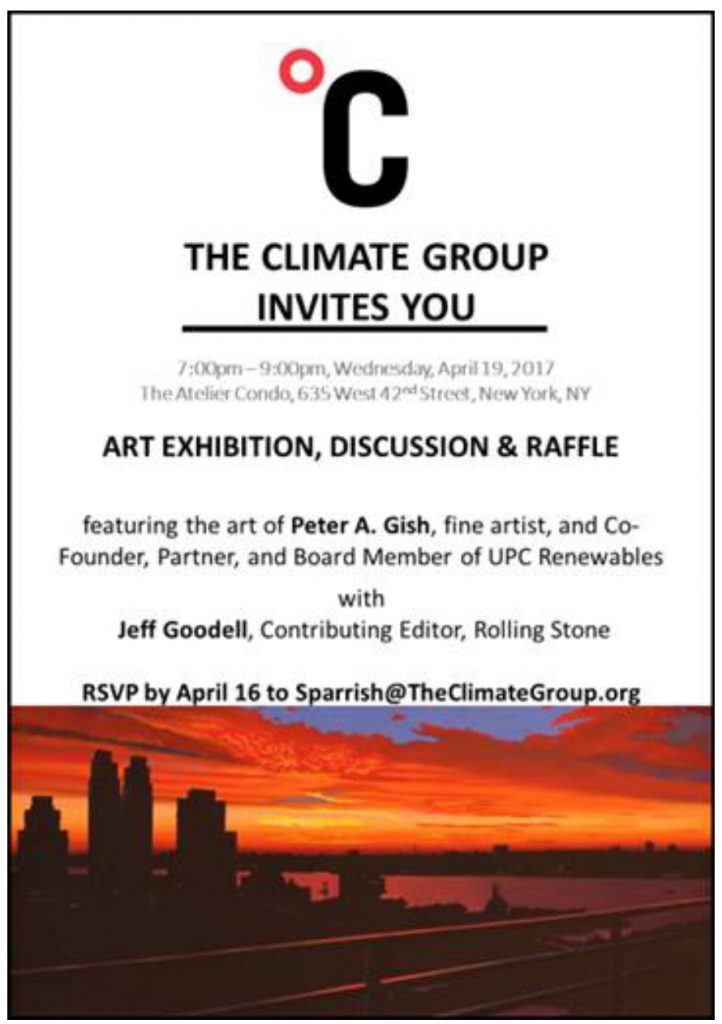 Peter A. Gish climate group announcement