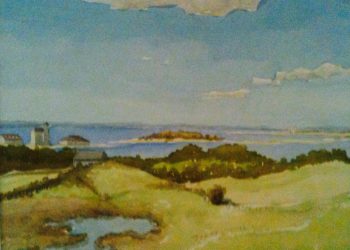 Block Island - Watercolor, 12" x 16"