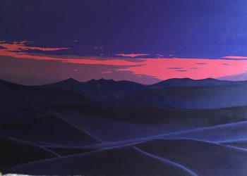 Dusk in Northern Saraha – Oil on Canvas, 36″ x 52″