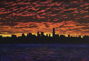 Manhattan at Sunrise – Oil on Canvas, 40” x 60”