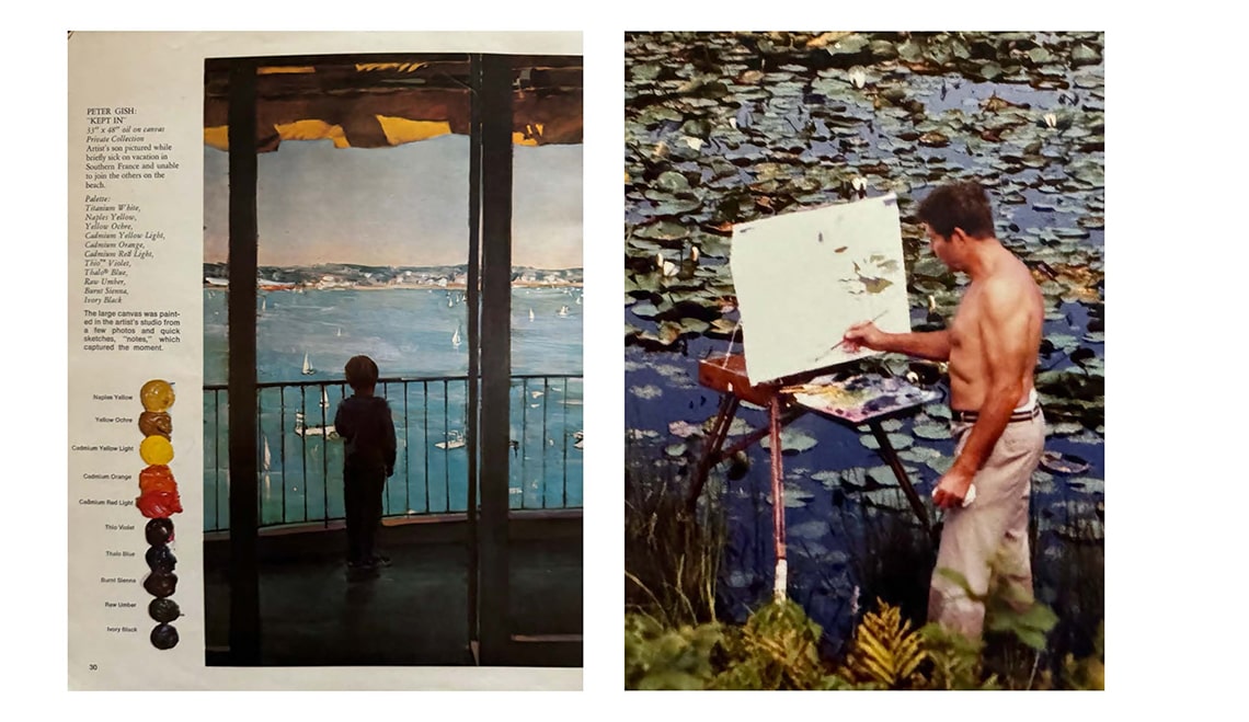 Grumbacher painting in the lilies