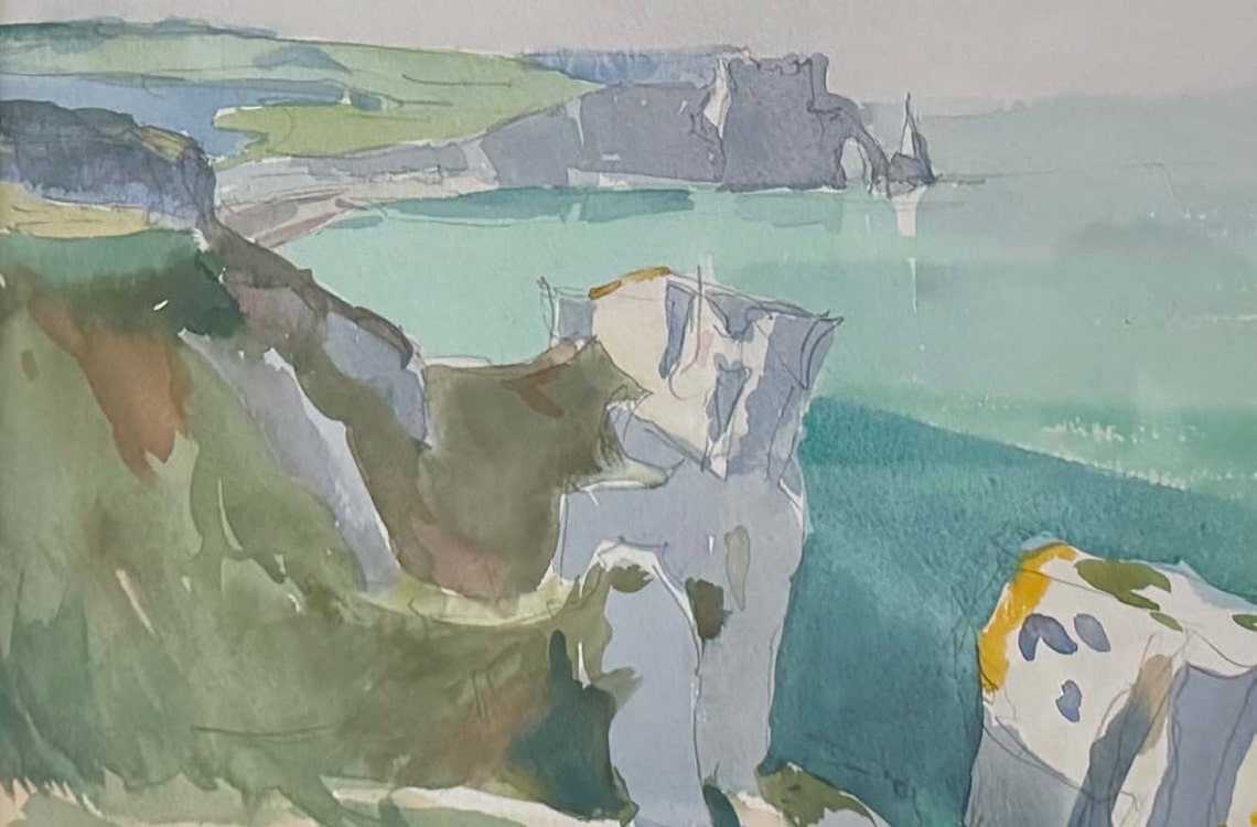 Watercolor etretat