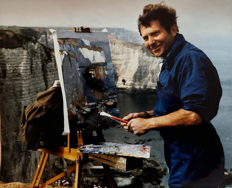 Mike at Easel